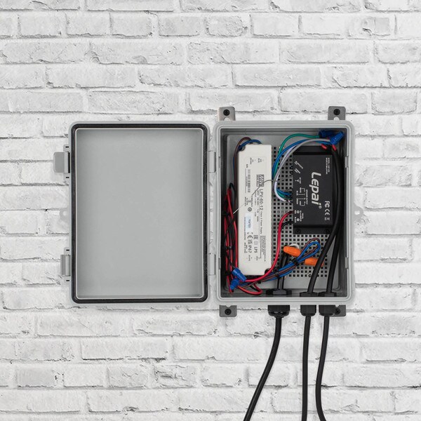 Main product image for 2 x 30W Outdoor Bluetooth 5.0 Amplifier Kit with AC Cord, Outdoor Speakers and 100 ft. Speaker Wire300-7354